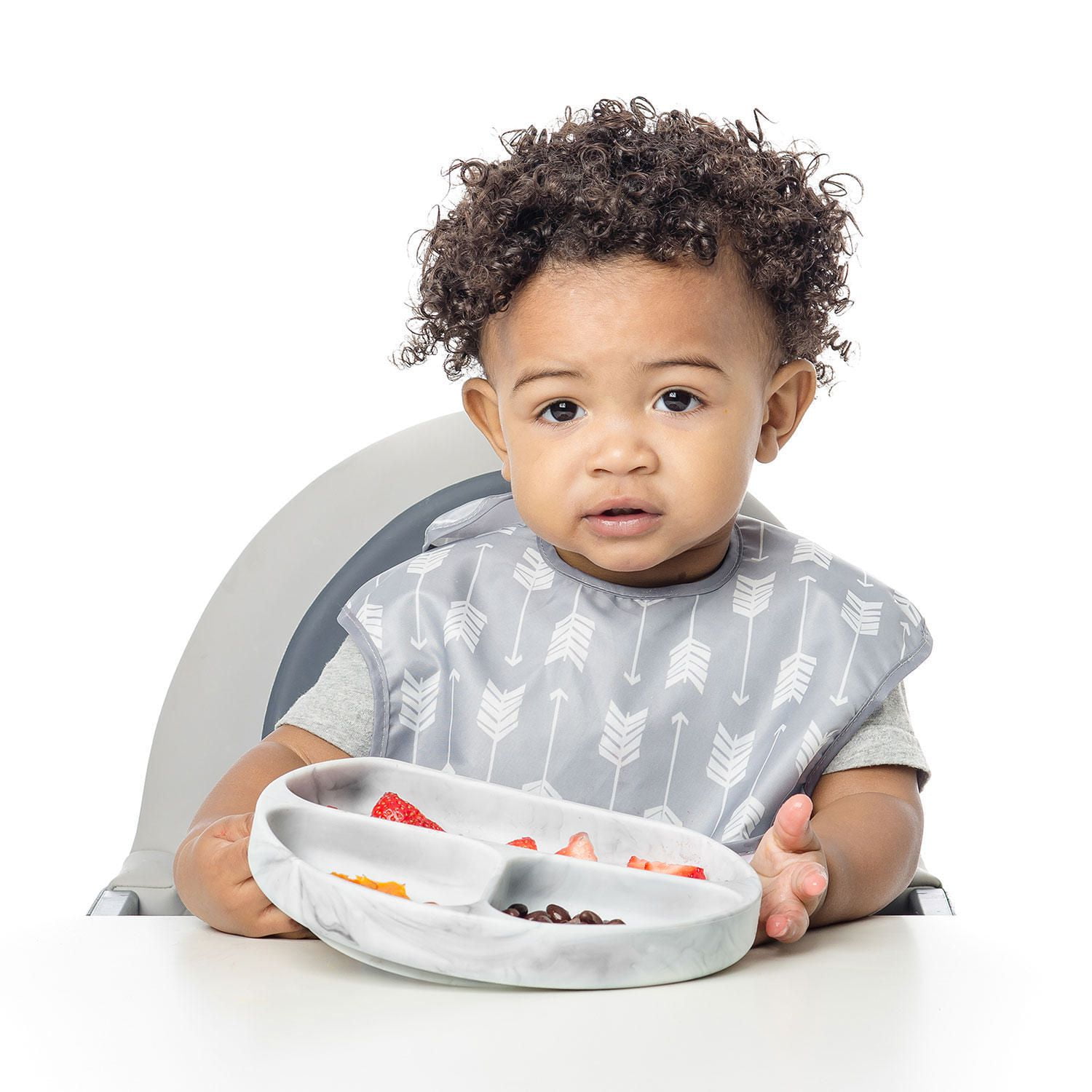 Bumkins Silicone Grip Dish Suction Plate Divided Plate Baby Toddler Plate BPA Free Microwave Dishwasher Safe Walmart