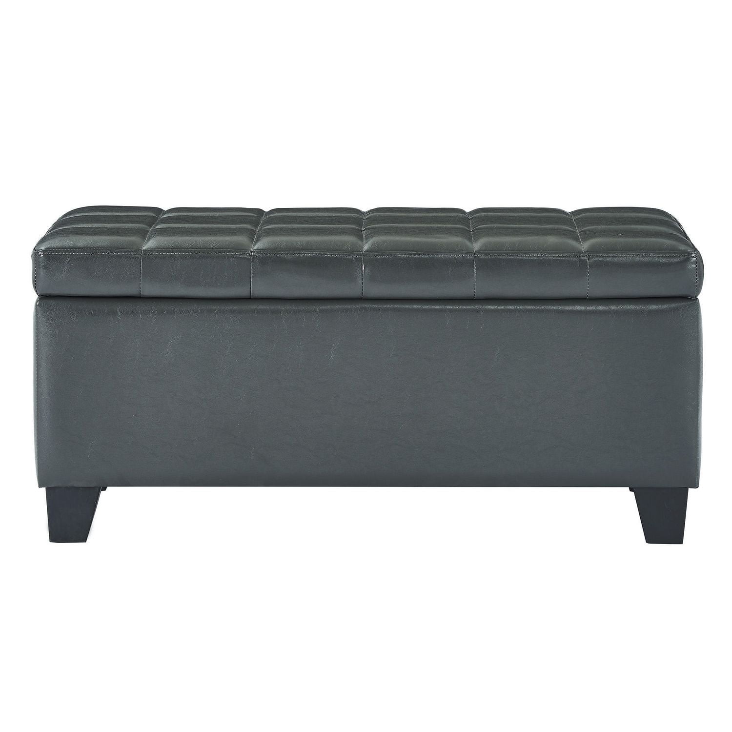 Walmart faux leather on sale storage ottoman