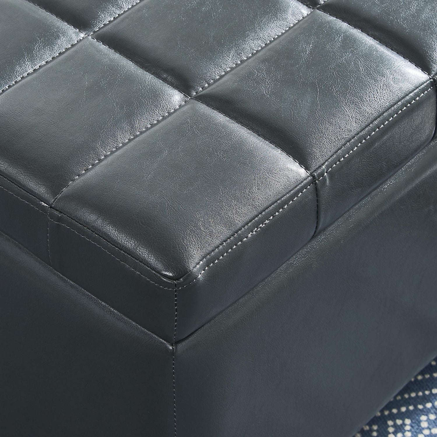 Walmart faux deals leather storage ottoman