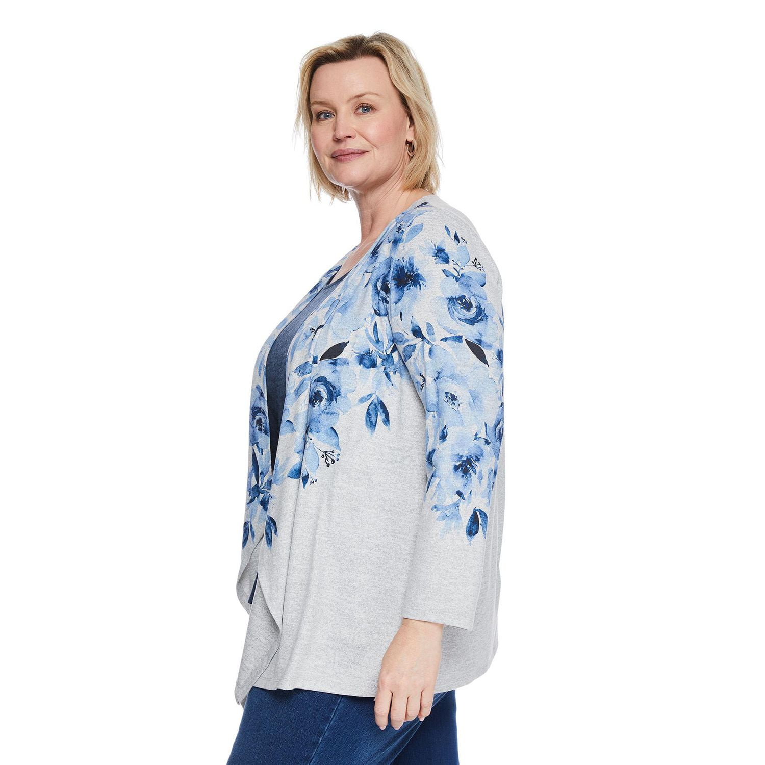 Iyla Women's Plus Fooler Cardigan, Sizes 1X-4X
