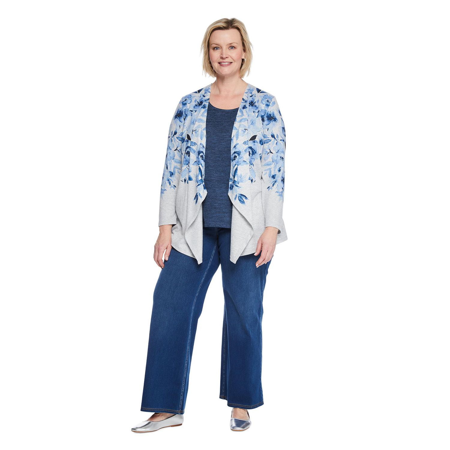 Iyla Women's Plus Fooler Cardigan, Sizes 1X-4X