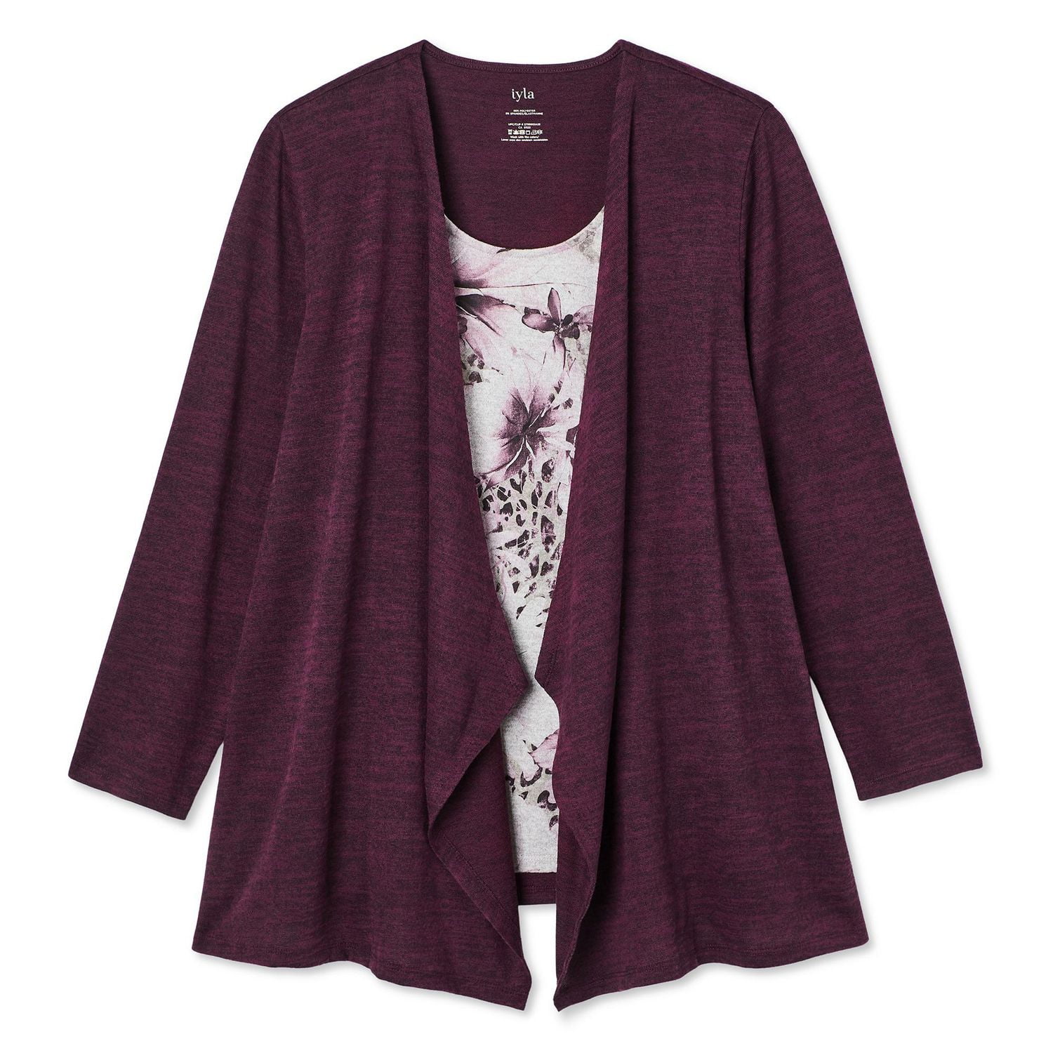 Iyla Women's Plus Fooler Cardigan