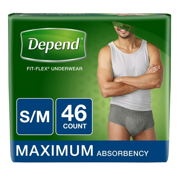 Sous-vêtement d’incontinence Depend FIT-FLEX pour hommes, absorption maximale, P/M