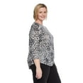thumbnail image 2 of Iyla Women's Plus 3/4 Sleeve Burnout Tee, 2 of 6