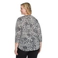 thumbnail image 3 of Iyla Women's Plus 3/4 Sleeve Burnout Tee, 3 of 6