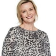 thumbnail image 4 of Iyla Women's Plus 3/4 Sleeve Burnout Tee, 4 of 6