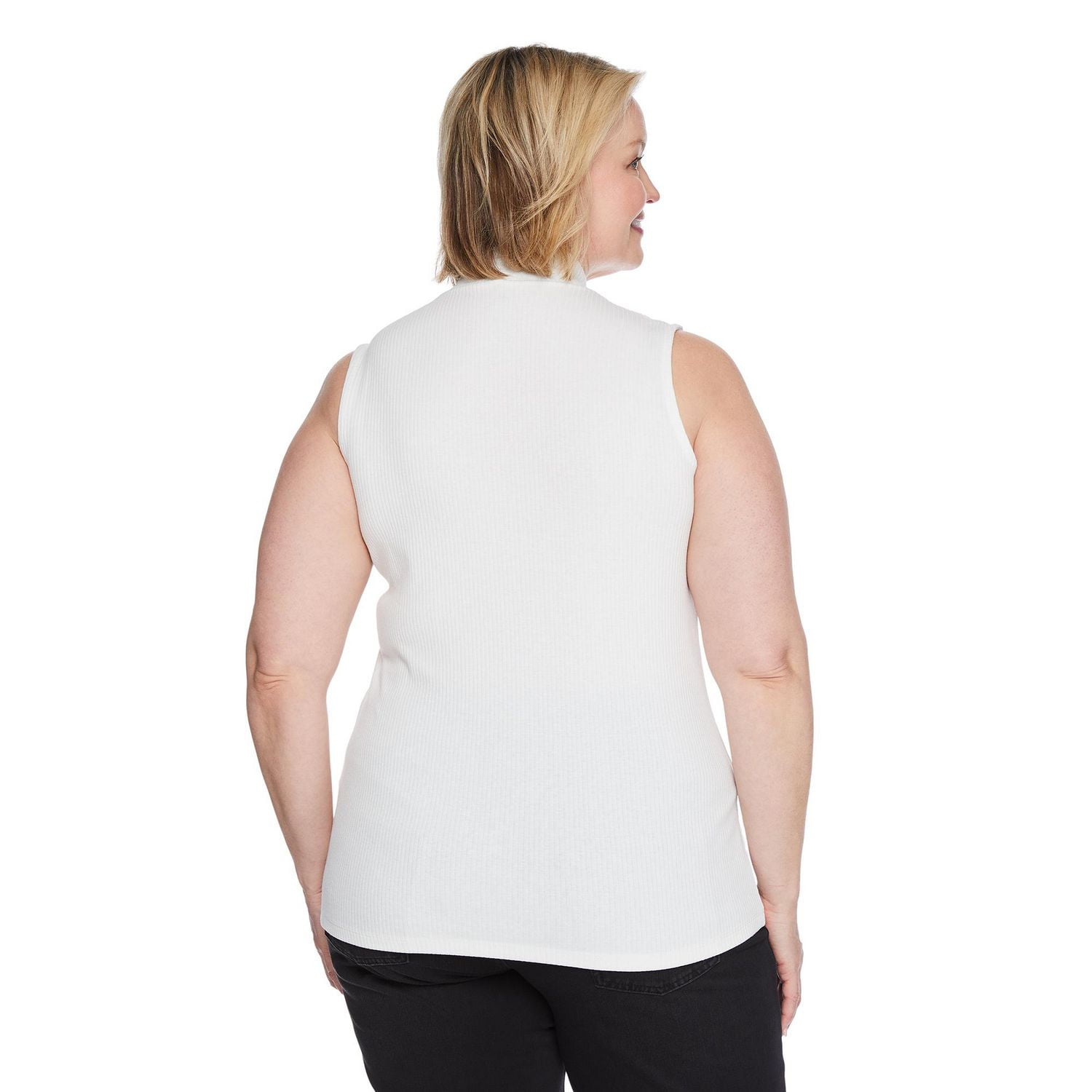 Iyla Women's Plus Mock Neckline Rib Top, Sizes 1X-4X