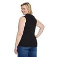 thumbnail image 3 of Iyla Women's Plus Mock Neckline Rib Top, 3 of 6