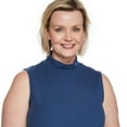 thumbnail image 4 of Iyla Women's Plus Mock Neckline Rib Top, 4 of 6