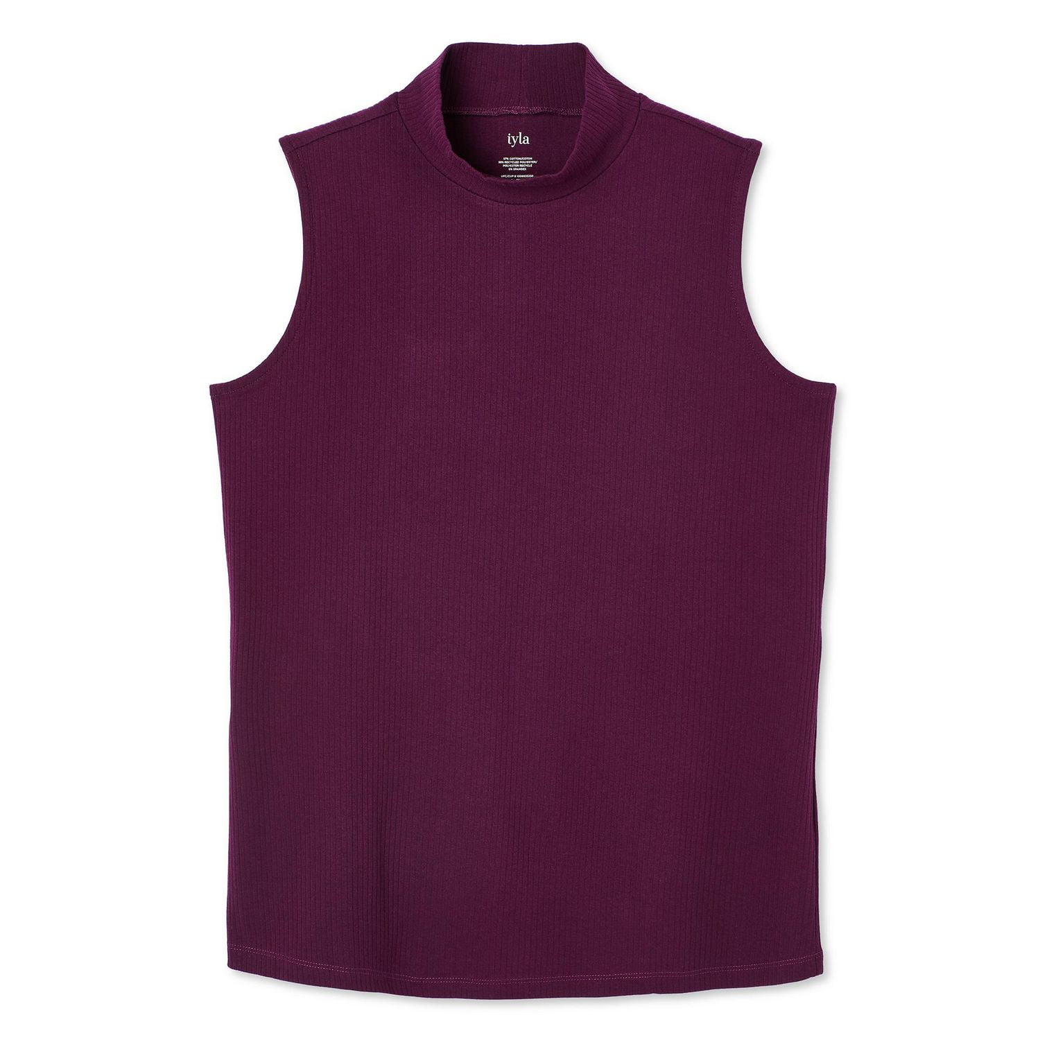 Iyla Women's Plus Mock Neckline Rib Top