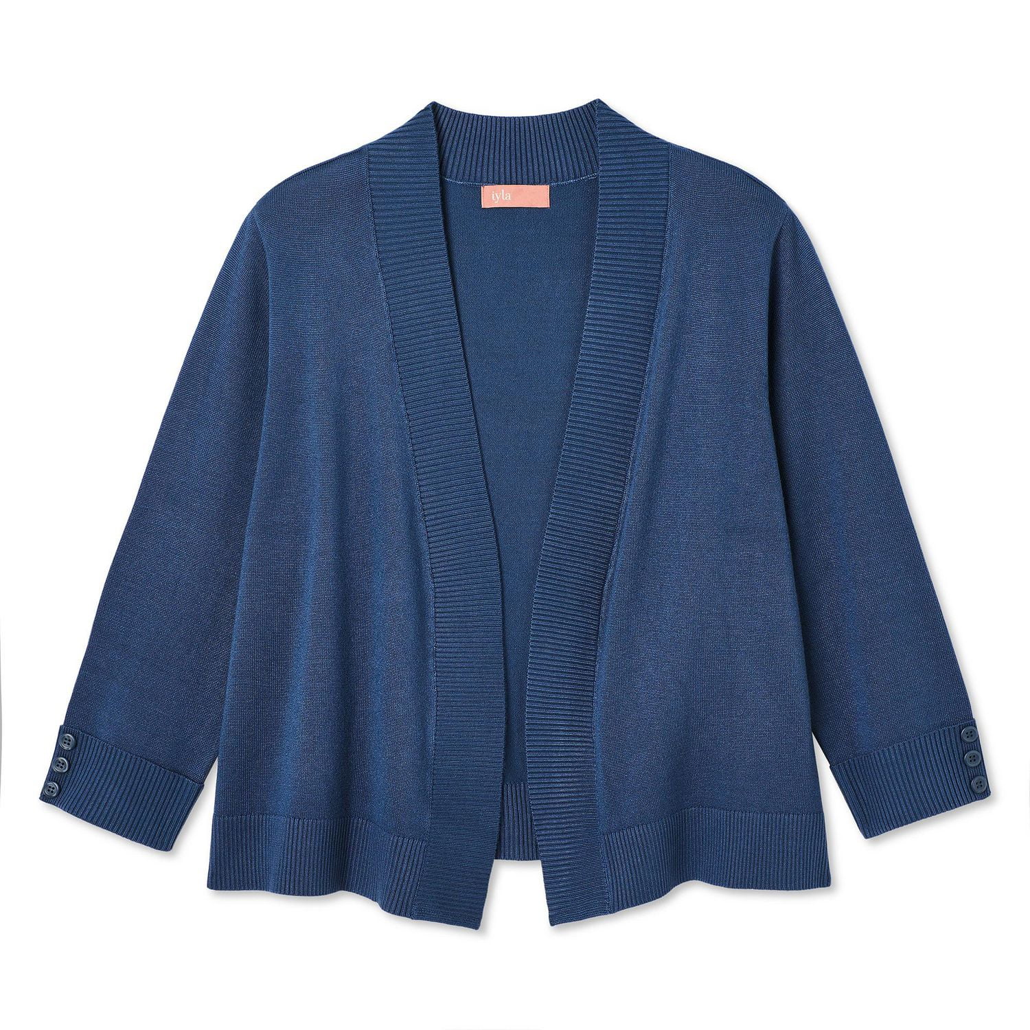 Veste courte en tricot avec manches aux coudes Iyla Plus pour femmes