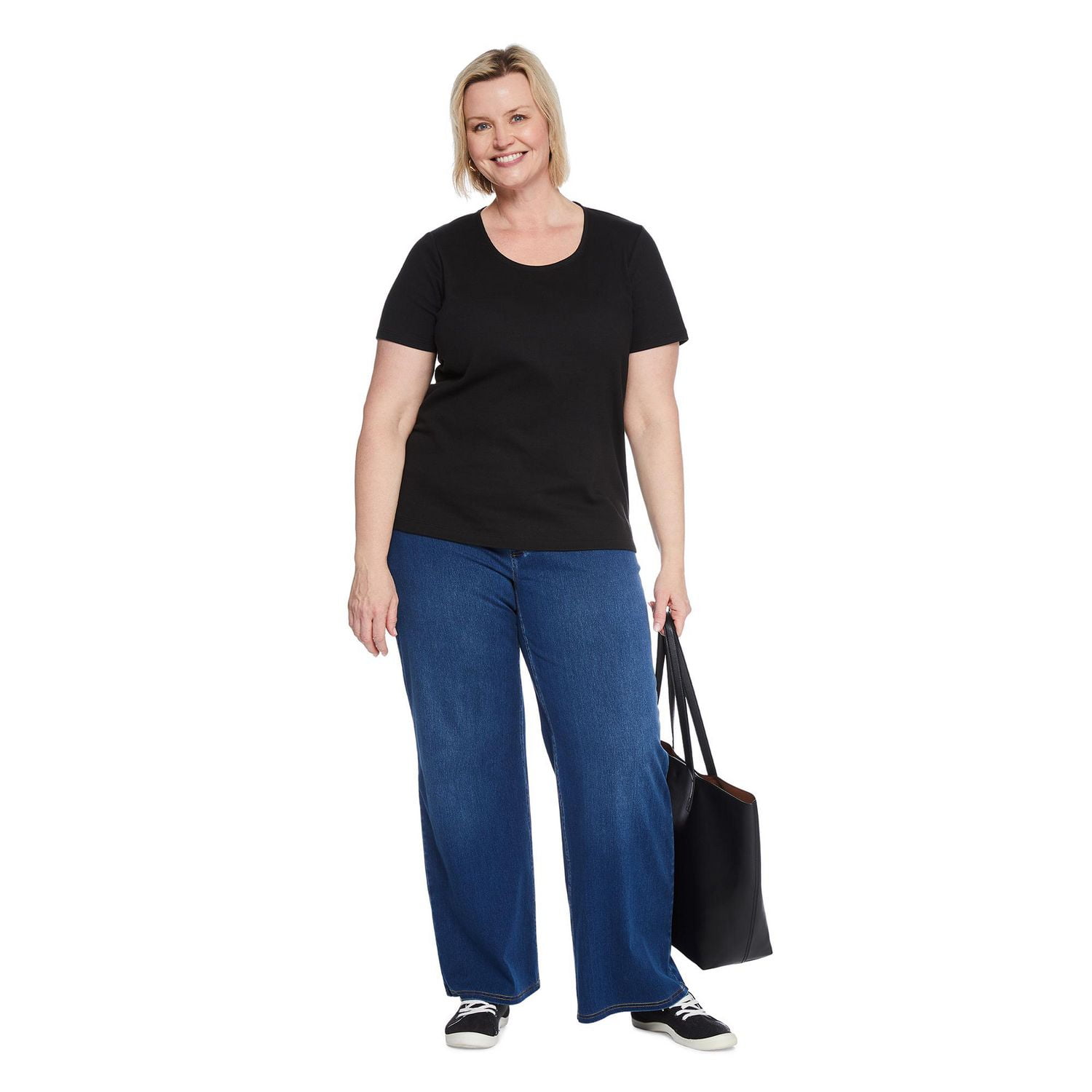 Iyla Women's Plus Crew Neckline Top