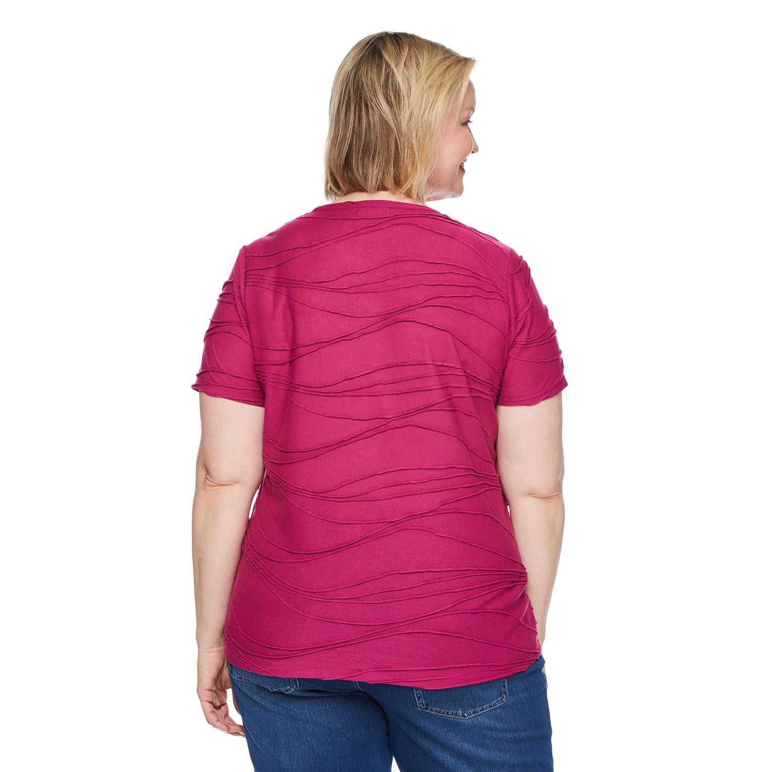 Iyla Women's Plus Ripple Tee, Sizes 1X-4X