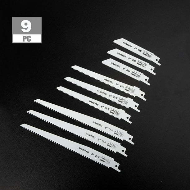 WorkPro Reciprocating Saw Blades 9 Piece, For Wood & Metal Walmart.ca