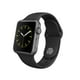 Montre Apple Watch Sport à boîtier de 38 mm en aluminium de couleur gris cosmique avec bracelet sport en noir – image 1 sur 3