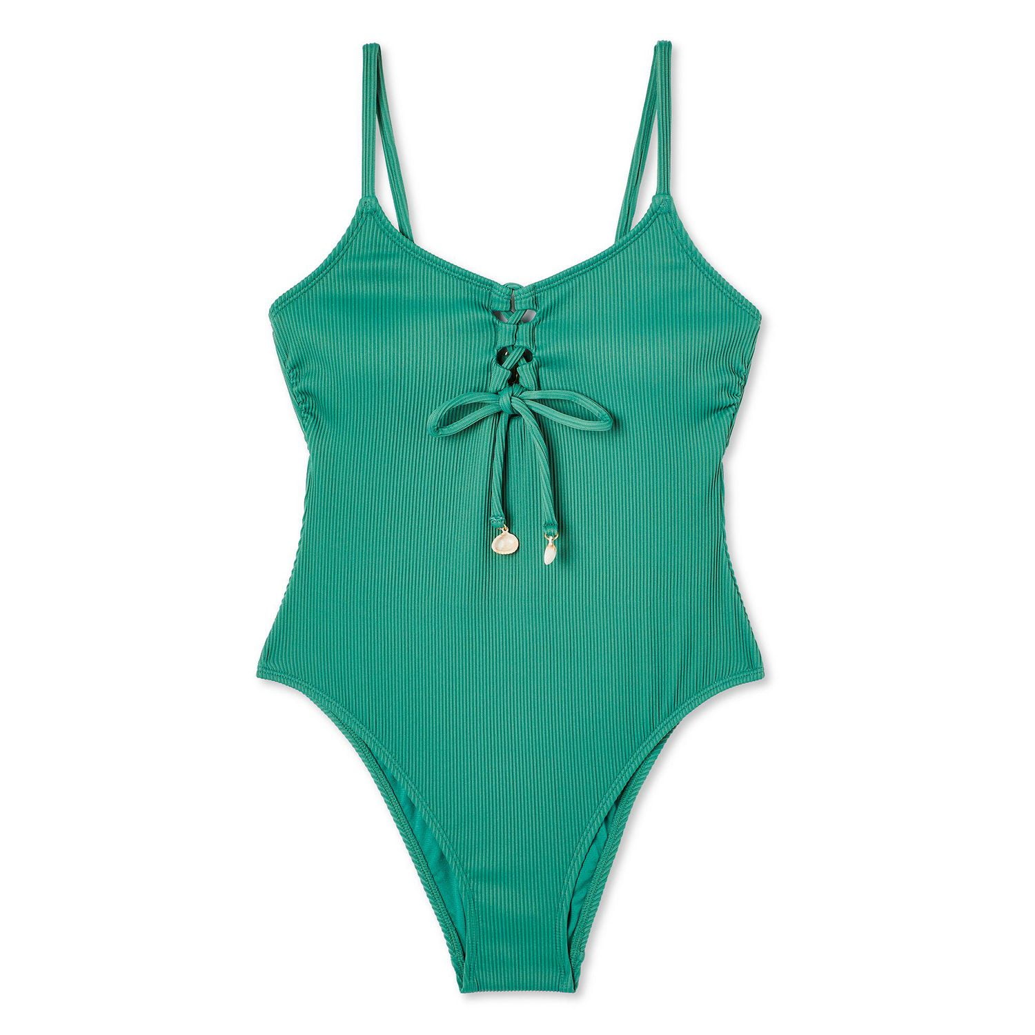 Maillot de bain 1 pièce lacé No Boundaries pour femmes