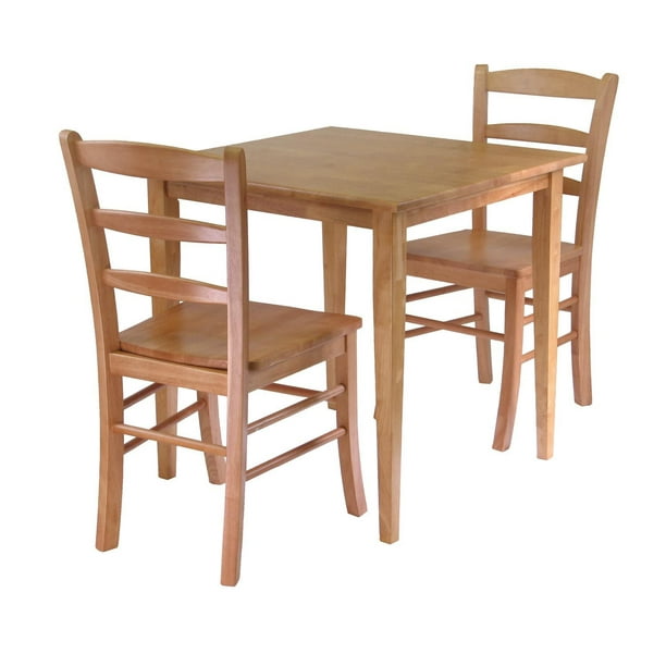 Ensemble 3-pièces Groveland pour le diner, table carrée avec deux chaises de Winsome - 34330