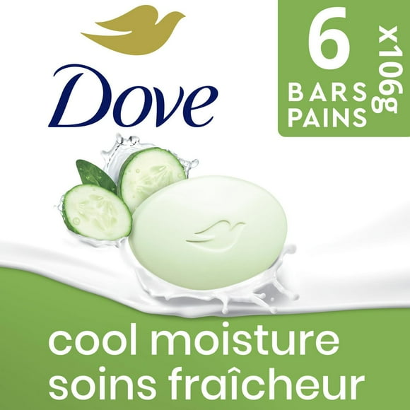 Pain de Beauté Soins Fraîcheur Dove Concombre et Thé vert 6x106g