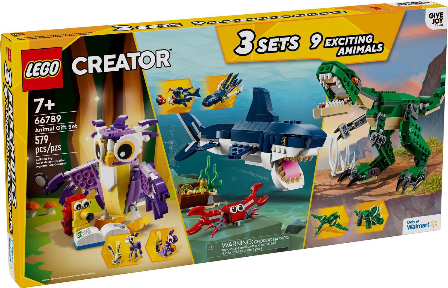 LEGO Creator Animal Gift Set Build and Rebuild 9 Exciting Animal Toys in 1 Box Gift for Nature Lovers 66789