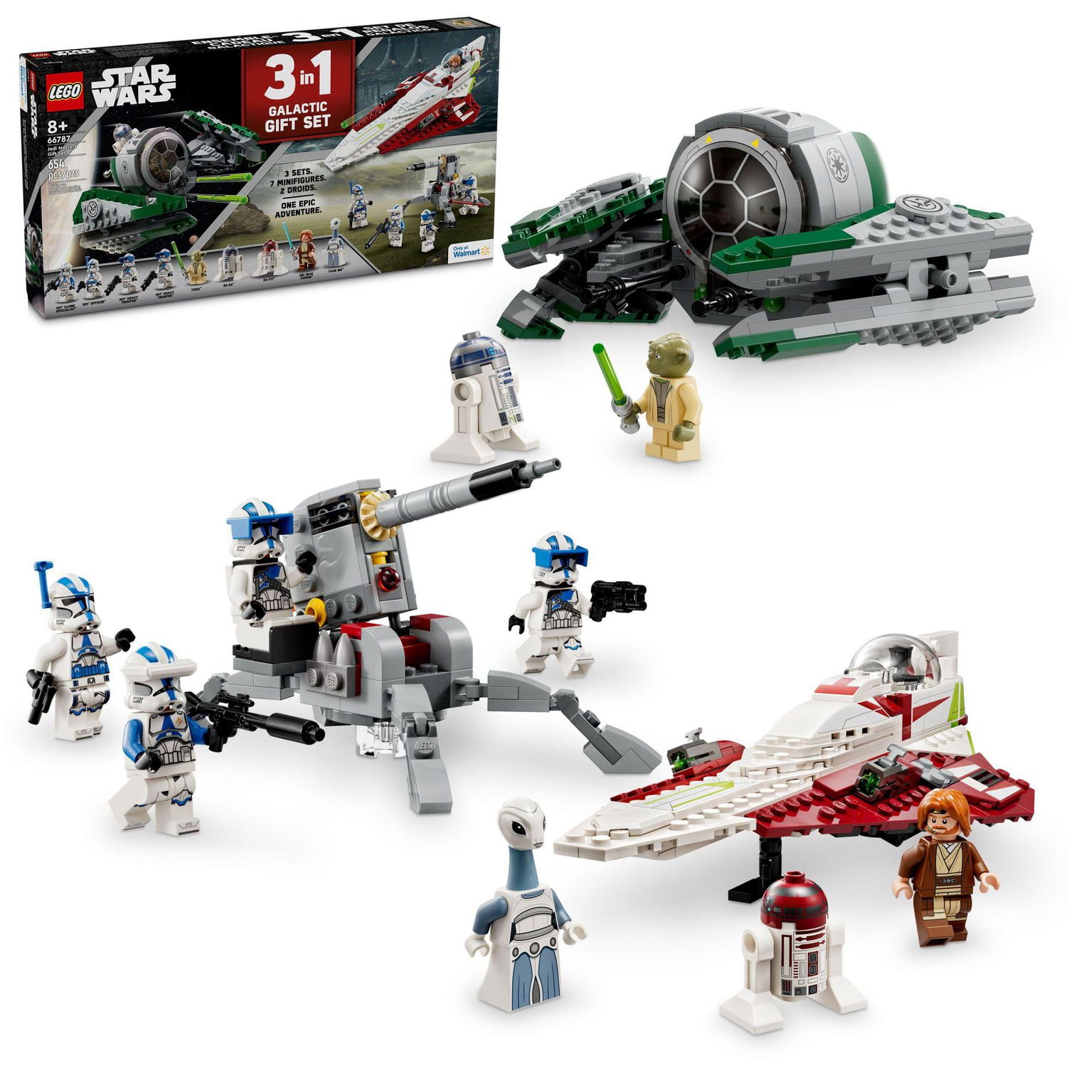 LEGO Star Wars Jedi Masters Gift Set 3 Epic Builds in 1 Box Star Wars Toy Building Sets 66787