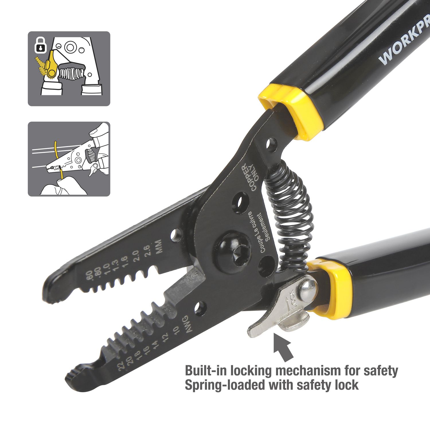 MAXIMUM 6-in-1 Wire Stripper, 8-18 Gauge, #6 and #8 Bolts, Comfort Grip  Handles, Rust Resistant