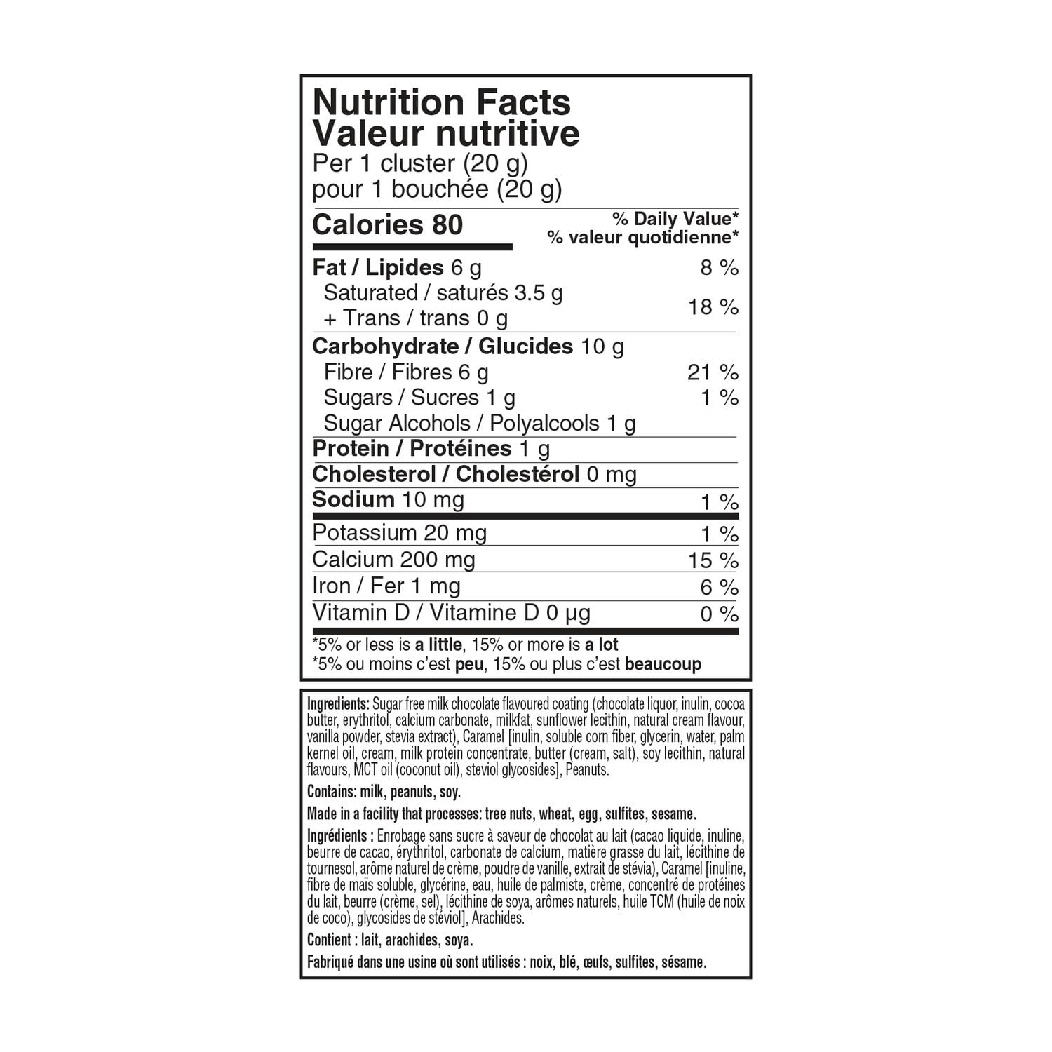 Slimfast Keto Bomb Snacks, 14x20g chocolat Caramel Nut Clusters par boîte, 280 grammes