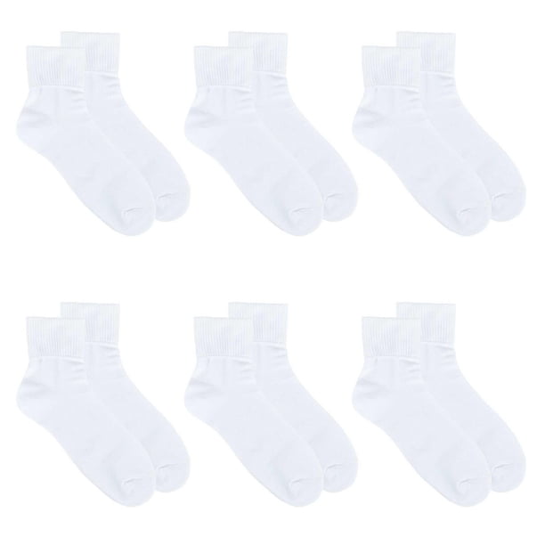 Fruit of the Loom All Day Comfort Turn Cuff Socks (6-pack), All Day ...