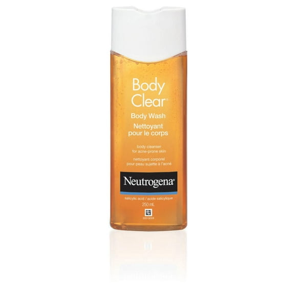 Neutrogena Body Clear Acne Body Wash with Salicylic Acid - Pimple Care Product, Acne Treatment, Pore Cleaner, 250 mL
