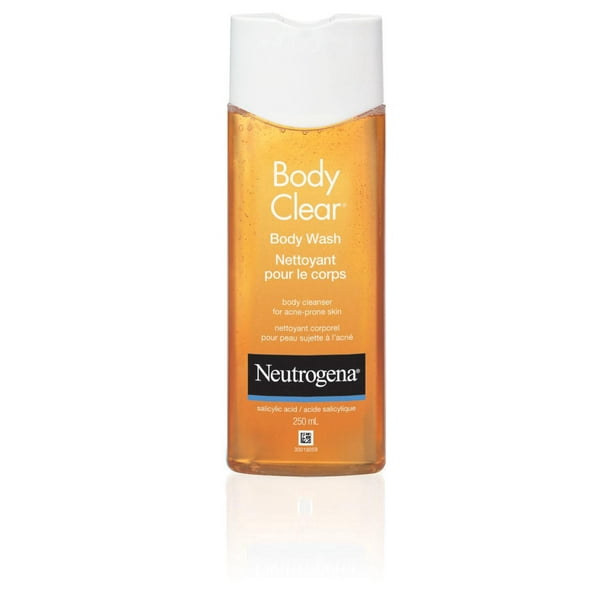 Neutrogena Body Clear Acne Body Wash with Salicylic Acid - Pimple Care Product, Acne Treament, Pore Cleaner - 250 mL, 250 mL