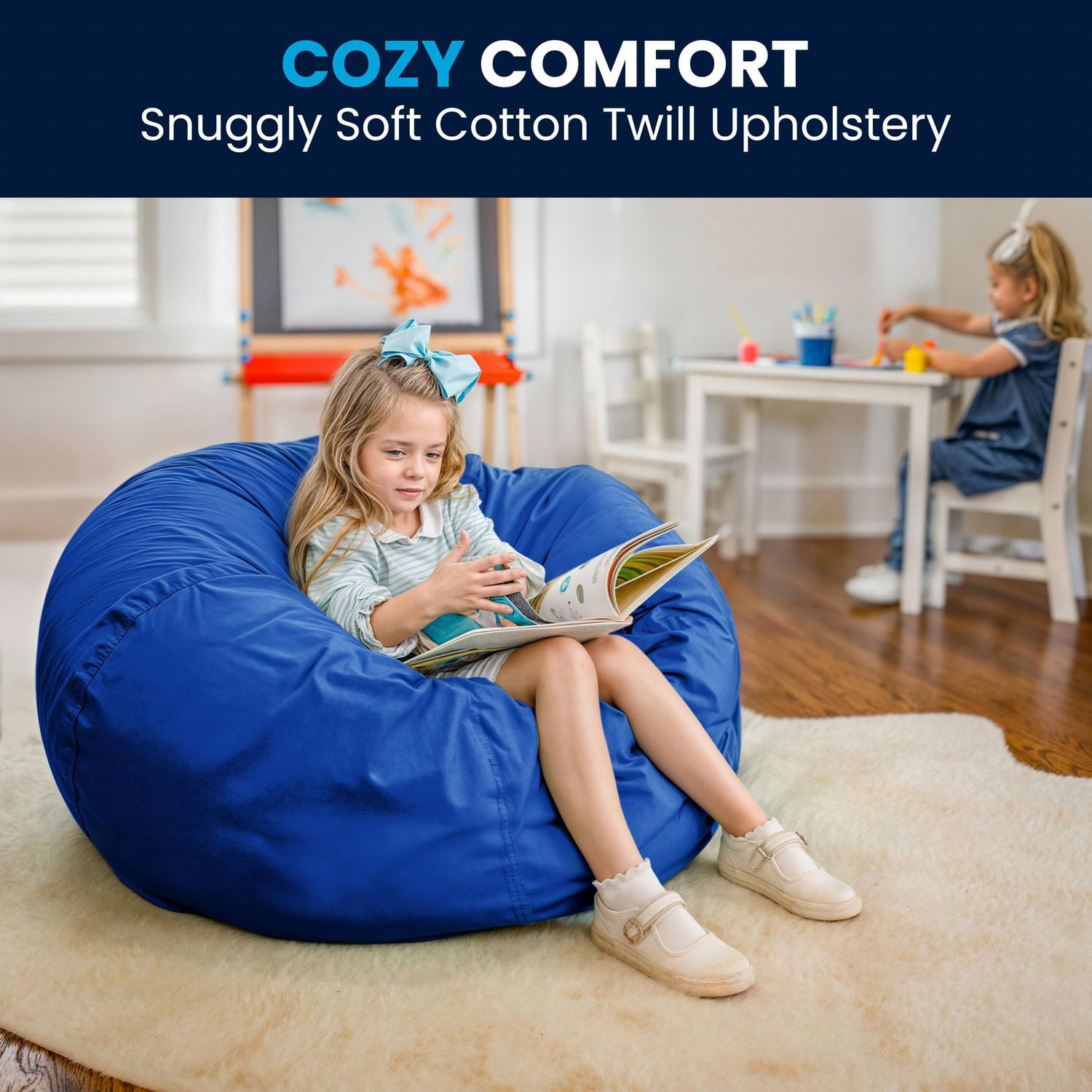 Baby blue bean bag chair best sale