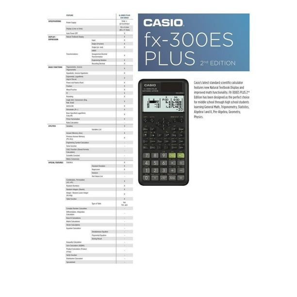 Casio FX-991ES PLUS 2nd edition —Achetez maintenant sur .