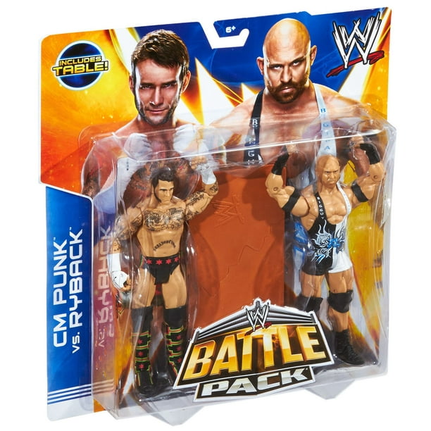 World Wrestling Entertainment Coffret combat de figurines « CM Punk vs. Ryback » avec table