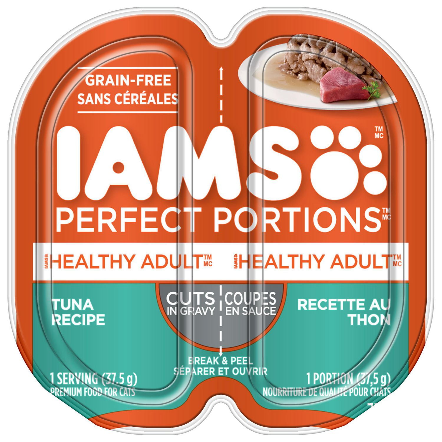 Iams Perfect Portions Tuna Cuts in Gravy Healthy Adult Wet Cat Food