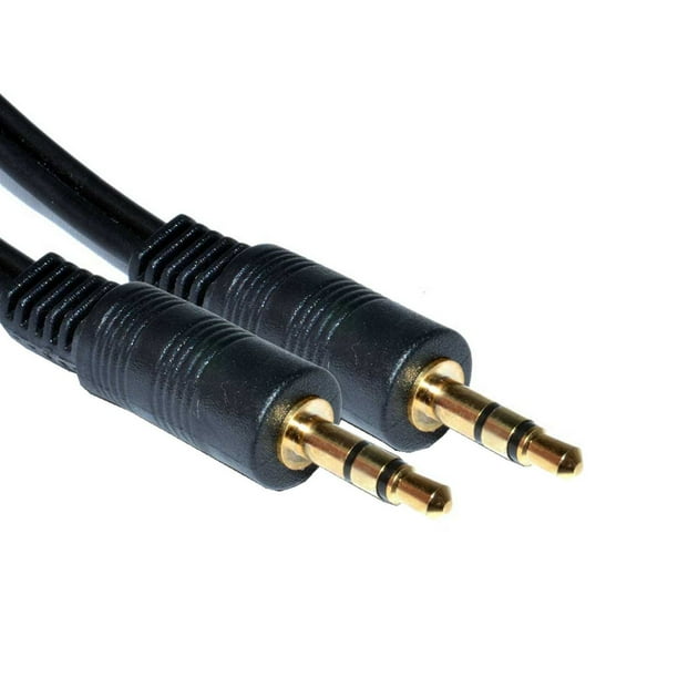 3,5 mm mâle à mâle stéréo de voiture prise plaqué or câble audio AUX p