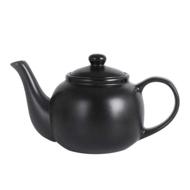 STONEWARE COLOR GLAZED 6 CUP TEAPOT Mat Black Color, 6 CUP TEAPOT ...