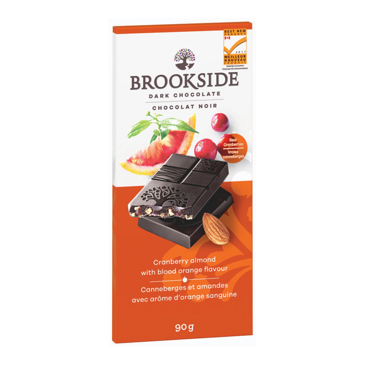 Brookside Cranberry Almond with Blood Orange Dark Chocolate Bar