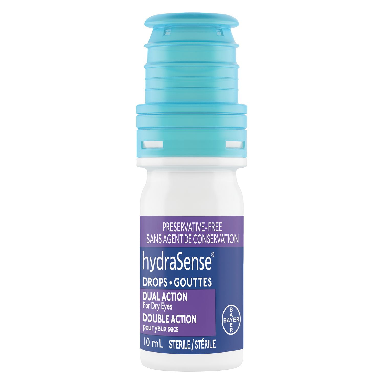 hydraSense Dual Action Eye Drops, for Dry Eyes, Preservative Free, Clinically Proven Dual Action Formula, Naturally Sourced Lubricant