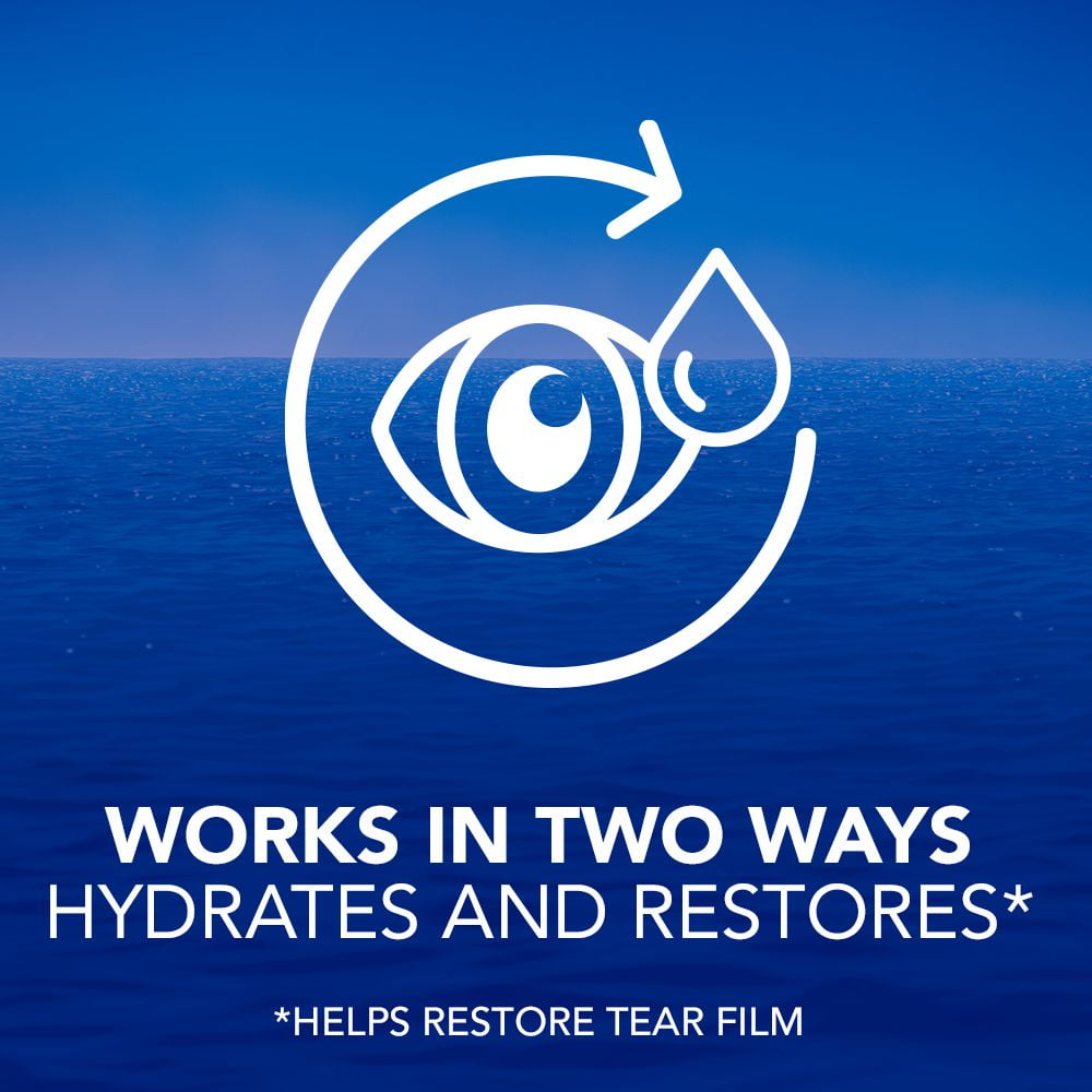 hydraSense Dual Action Eye Drops, for Dry Eyes, Preservative Free, Clinically Proven Dual Action Formula, Naturally Sourced Lubricant