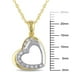 Pendentif de forme cœur Miabella avec accents de diamants en or double ton 10K de 17 po – image 2 sur 4