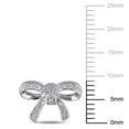 thumbnail image 2 of Miabella Diamond-Accent 10 K White Gold Bow Stud Earrings, 2 of 4