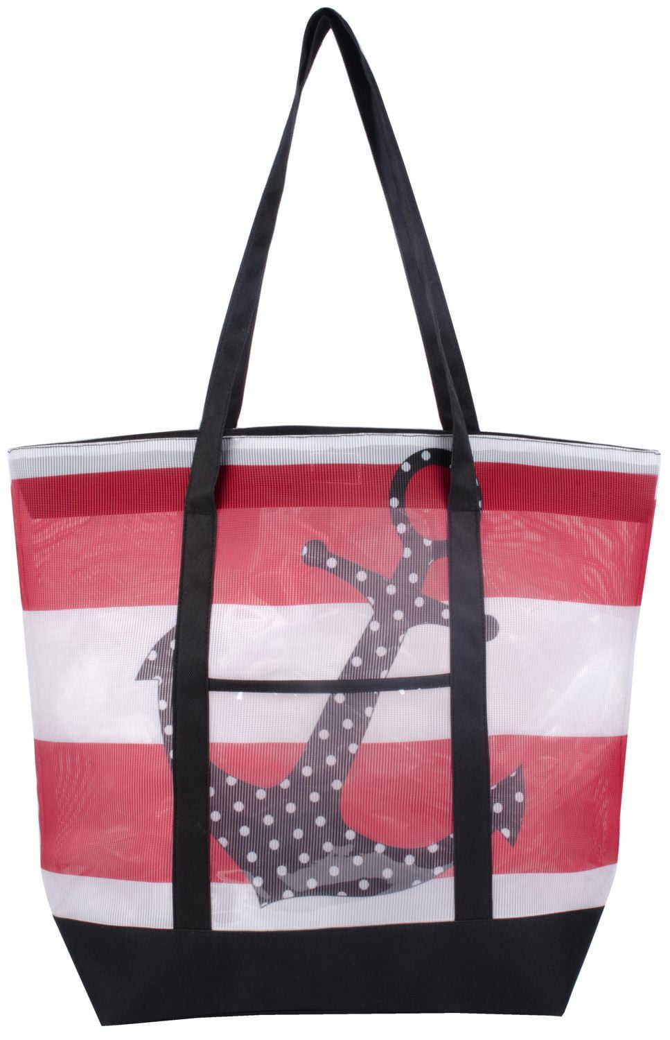 tote bolsa with clear outside pockets