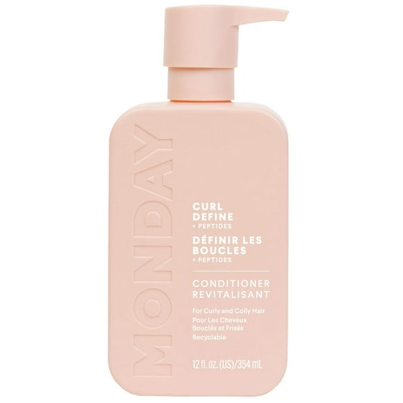 MONDAY Haircare CURL DEFINE Conditioner with Peptides, Coconut Oil & Shea Butter for Curls of All Types 354 mL, Dermatologically tested