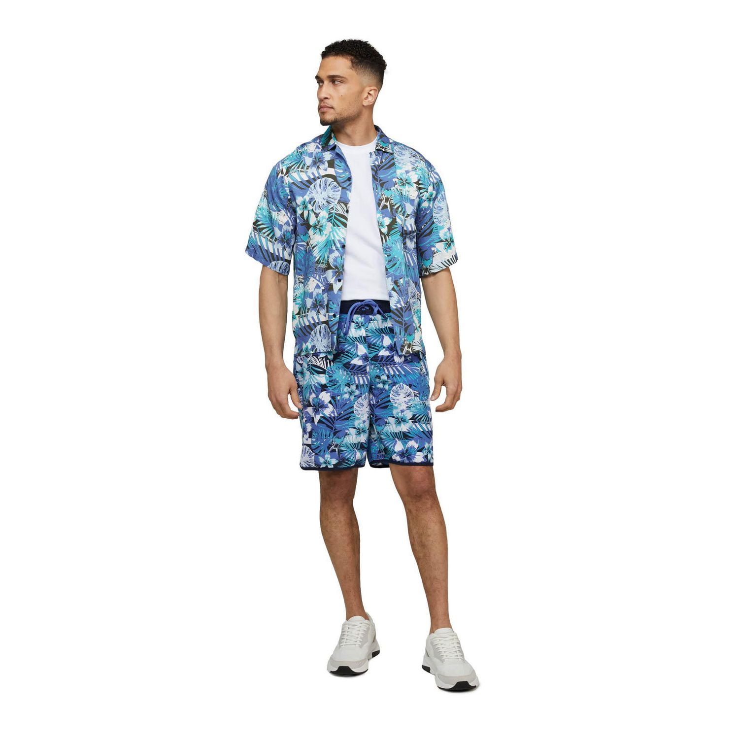 MEXX Men’s Swim Trunks Hawaiian Print Foliage