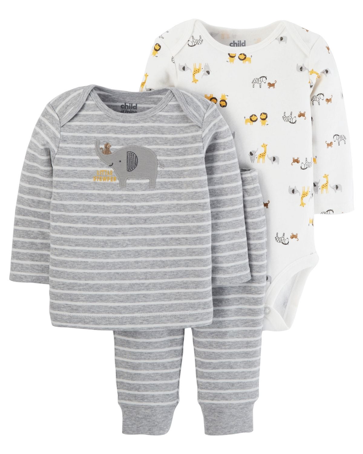 Child of Mine made by Carter's Newborn Boys' 3piece Set Elephant