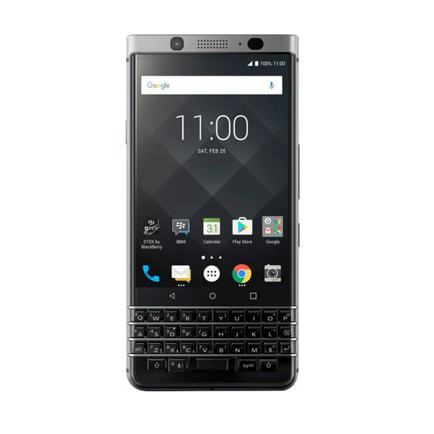 BlackBerry KEYone 4G LTE avec téléphone cellulaire mémoire de 32 Go (déverrouillé) - Argent