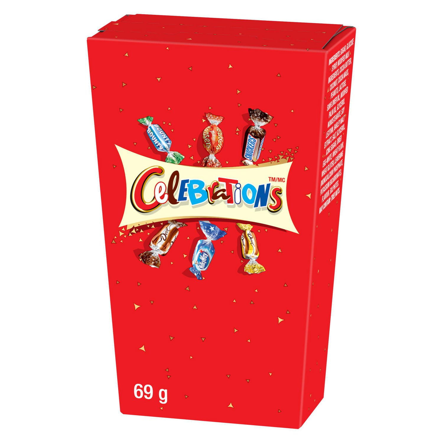 Celebrations Variety Mix, Chocolate Bars, Gifting Box, Holiday, 69g