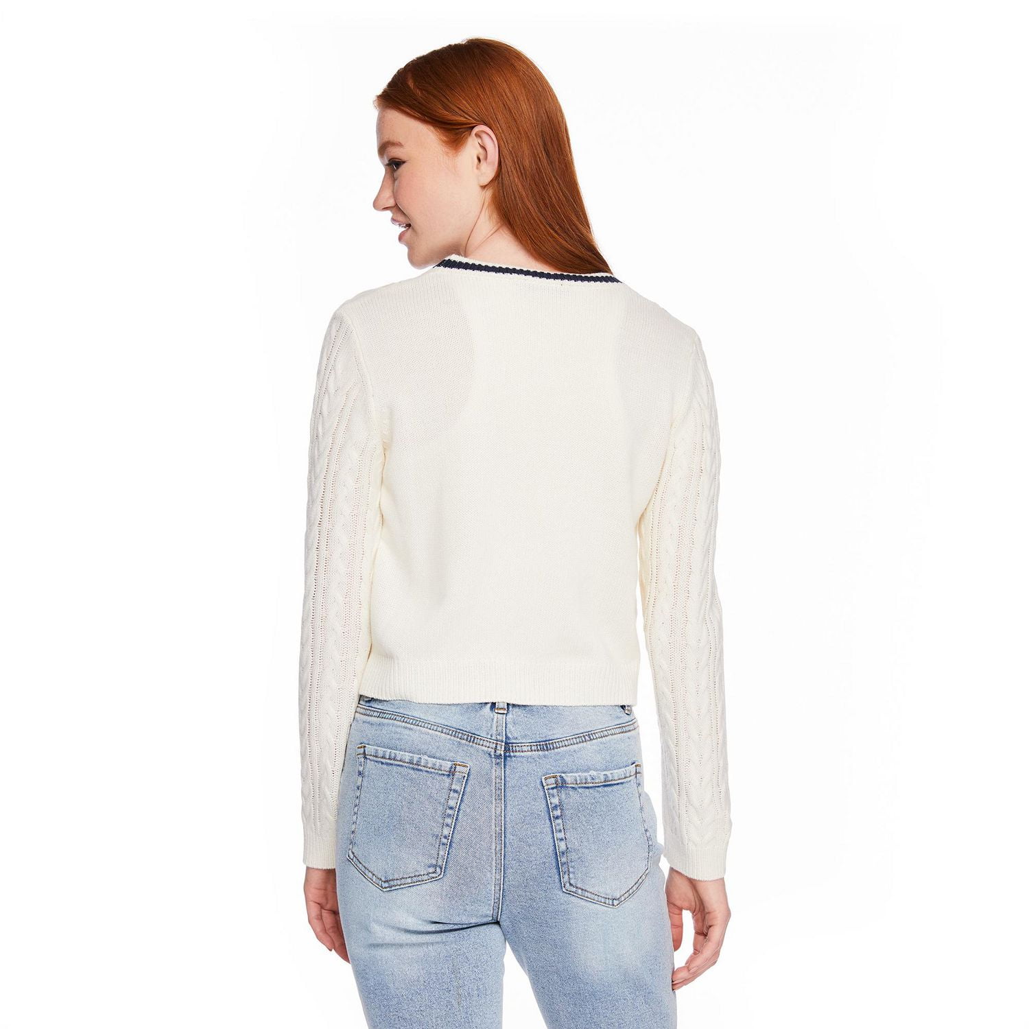 Cardigan au motif de ligue universitaire No Boundaries pour femmes