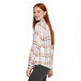 thumbnail image 2 of No Boundaries Women's Oversized Flannel Shirt, 2 of 6