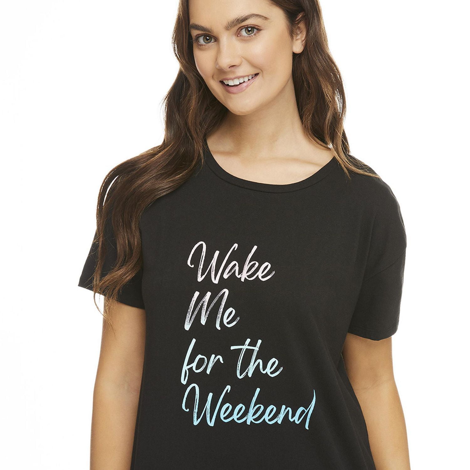 Chemise de nuit à manches courtes George pour femmes