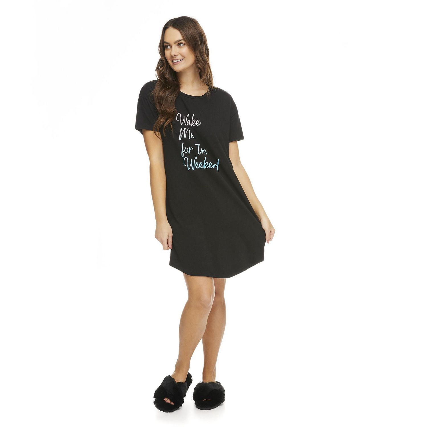 Chemise de nuit à manches courtes George pour femmes